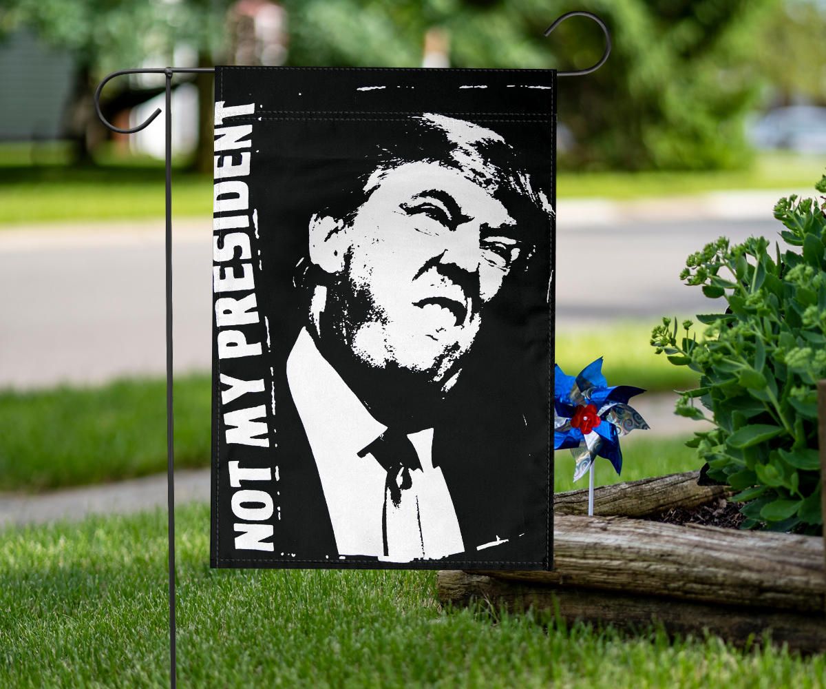 Trump Not My President Flag Anti Donald Trump Yard Flag Decor