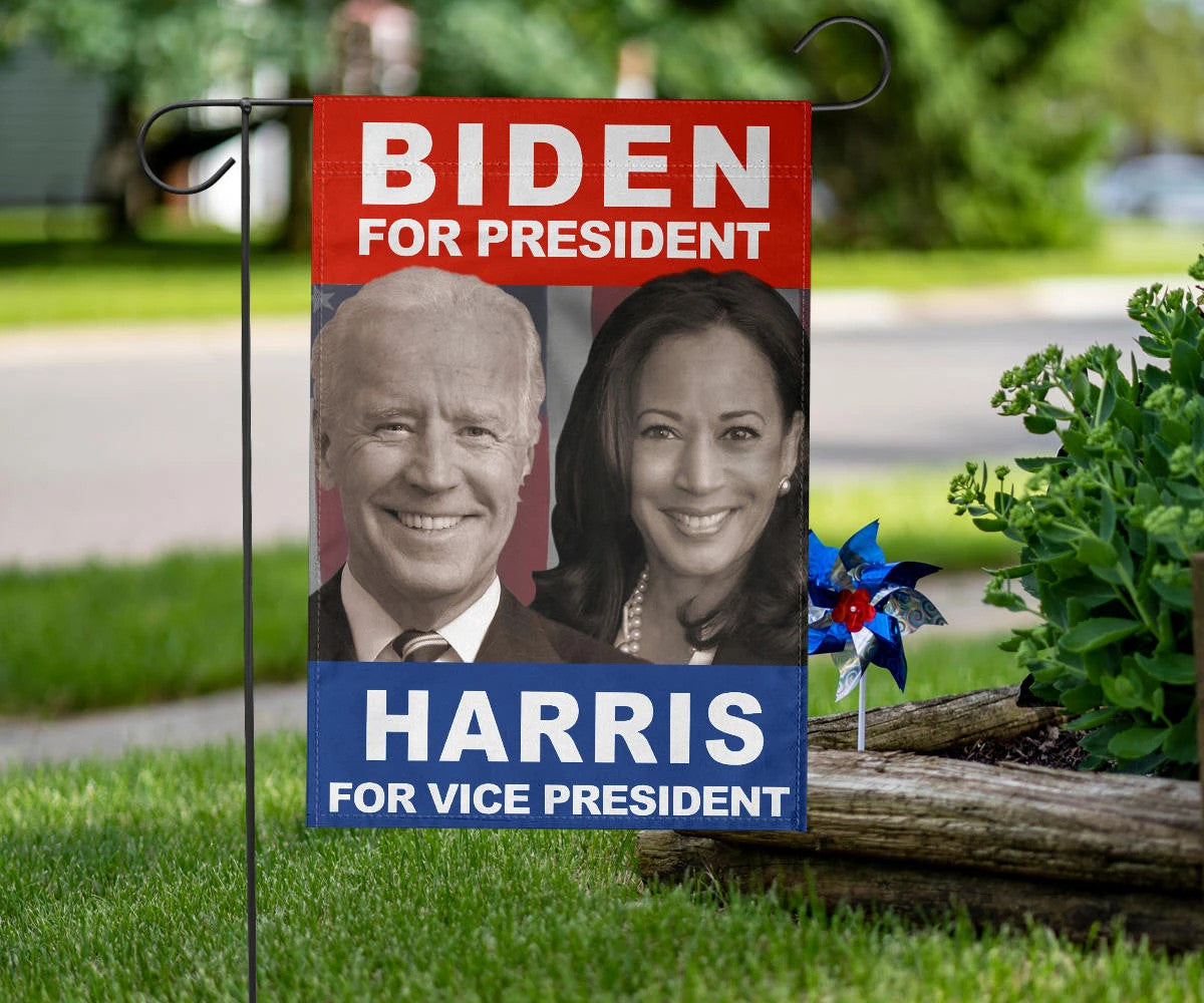 Biden For President Harris For Vice President Flag Support For Political Campaign 2024 Election