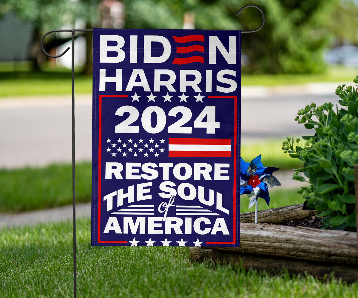 Biden Harris 2024 Restore The Soul Of America Flag Biden Harris 2024 Flag For Supporter