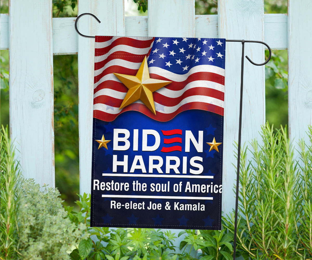 Biden Harris 2024 Flag Restore The Soul Of America Re-Elect Joe Kamala For U.S President