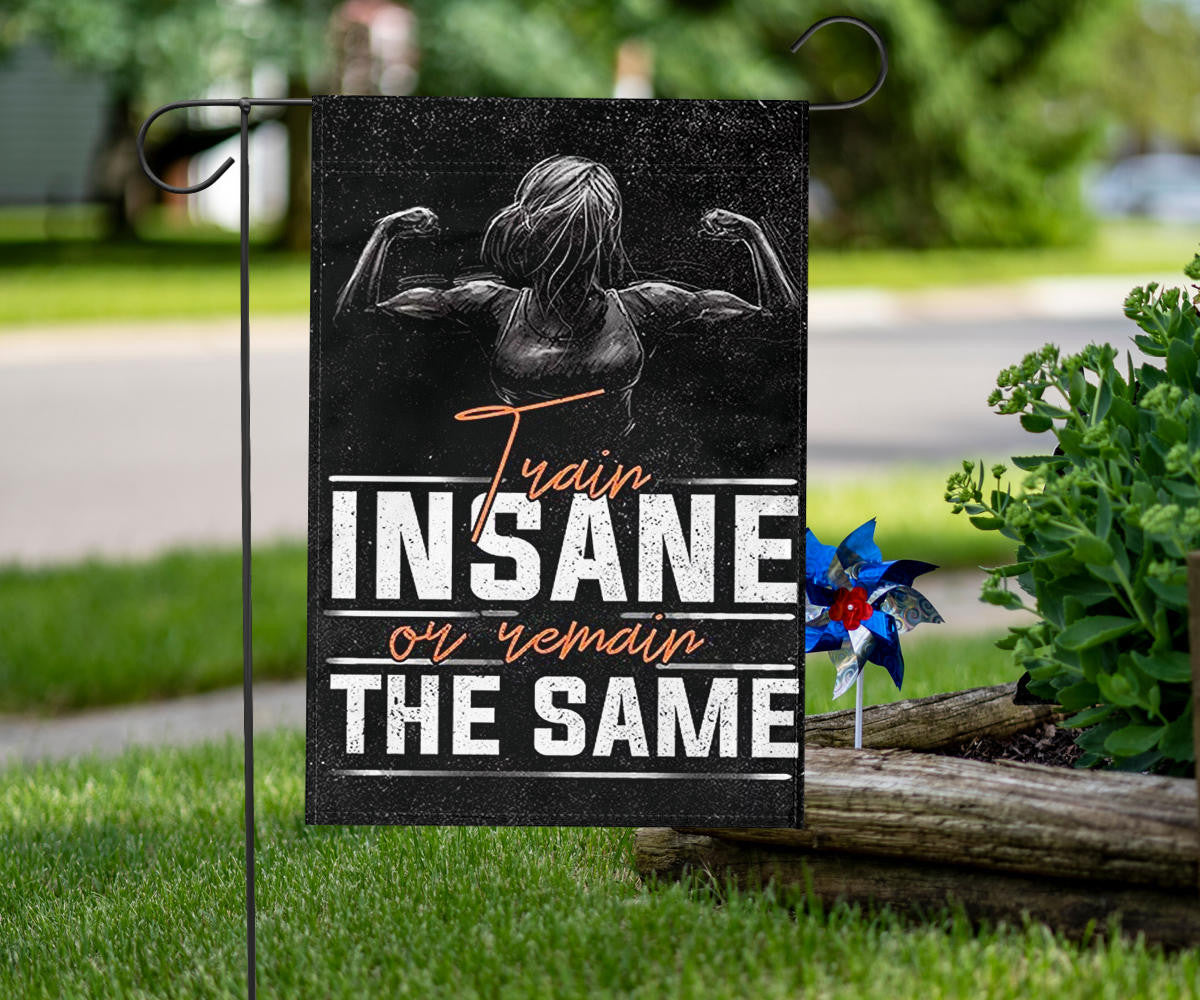 Train Insane Remain The Same Flag Motivational Gym Fitness Banner Gifts For Exercise Lover