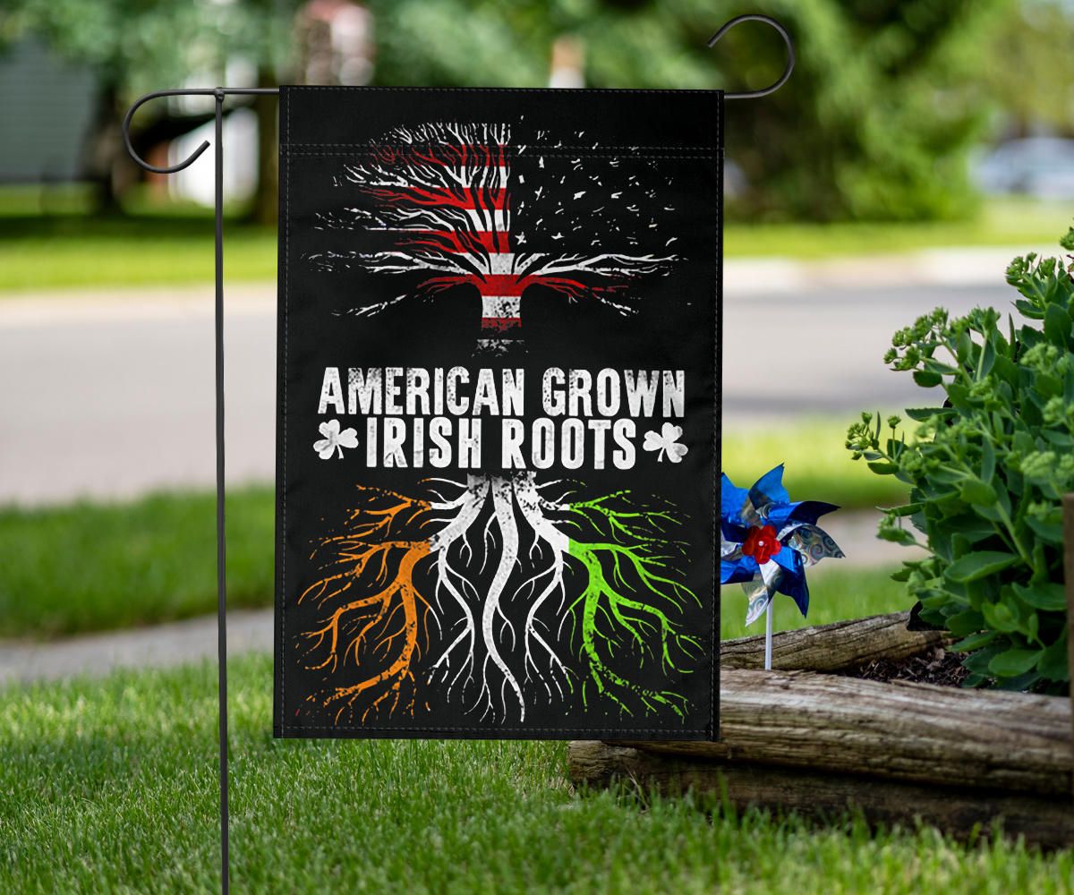 American Grown With Irish Roots Ireland Flag St Patrick's Day Decorations