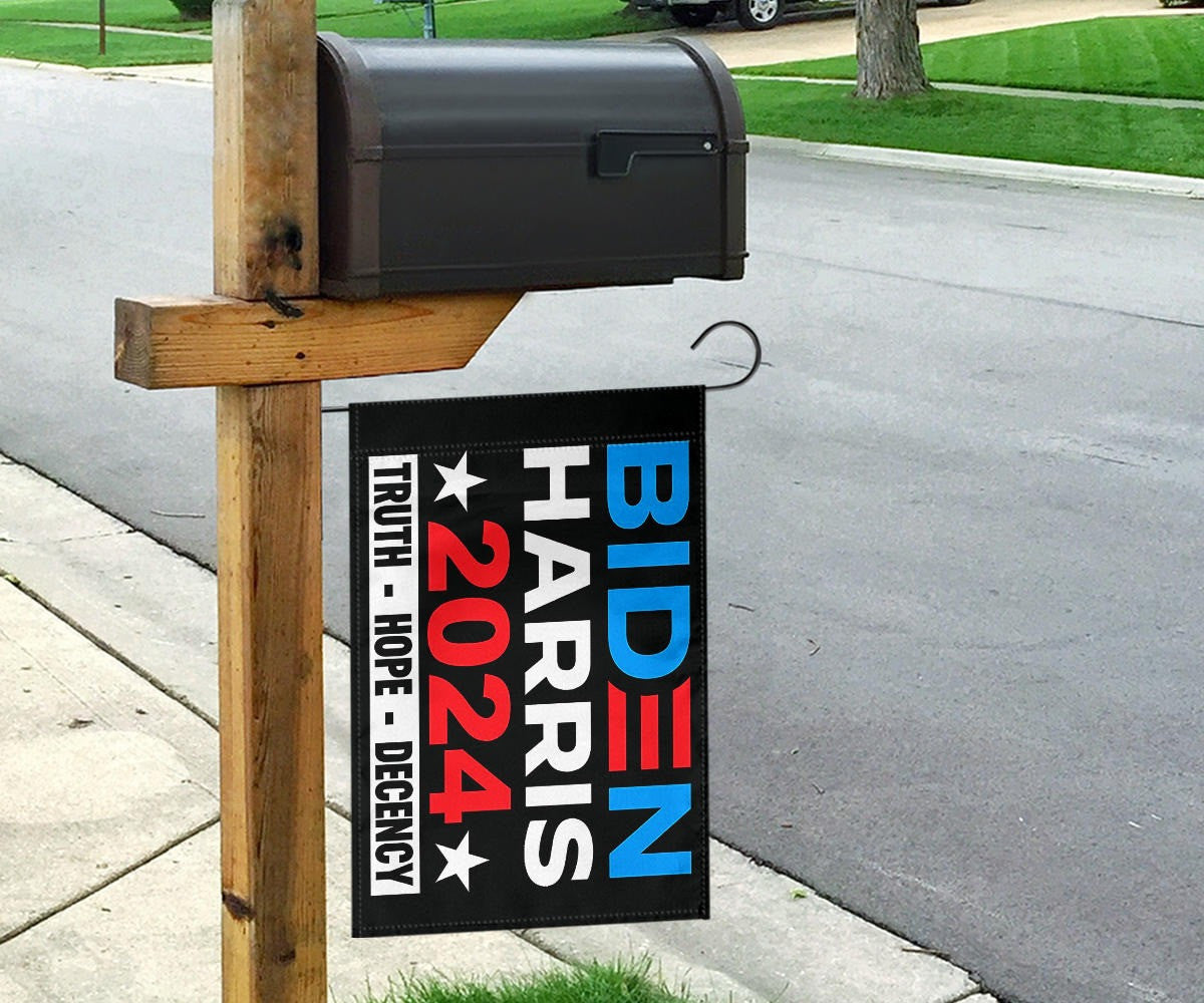 Biden Harris 2024 Truth Hope Decency Flag Vote For Biden Harris Merch 2024 Election