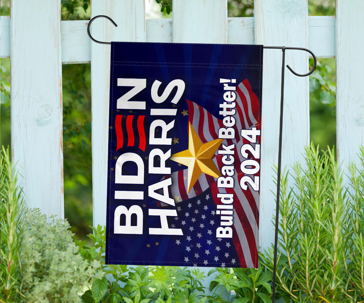 Biden Harris 2024 Flag Build Back Better Joe Biden Presidential Campaign Slogan Merch