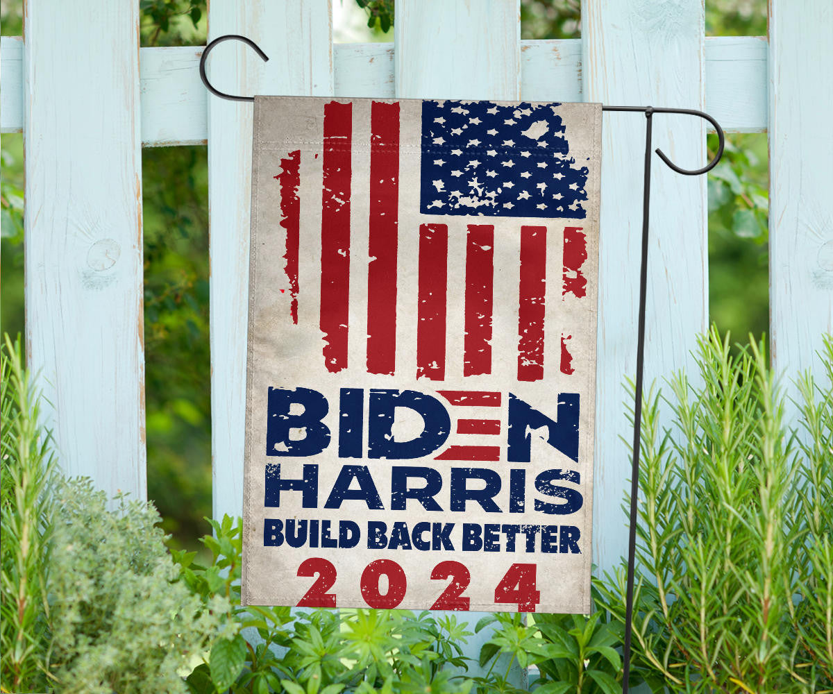 Biden Harris Build Back Better 2024 Flag Support Biden Harris 2024 Campaign Merch