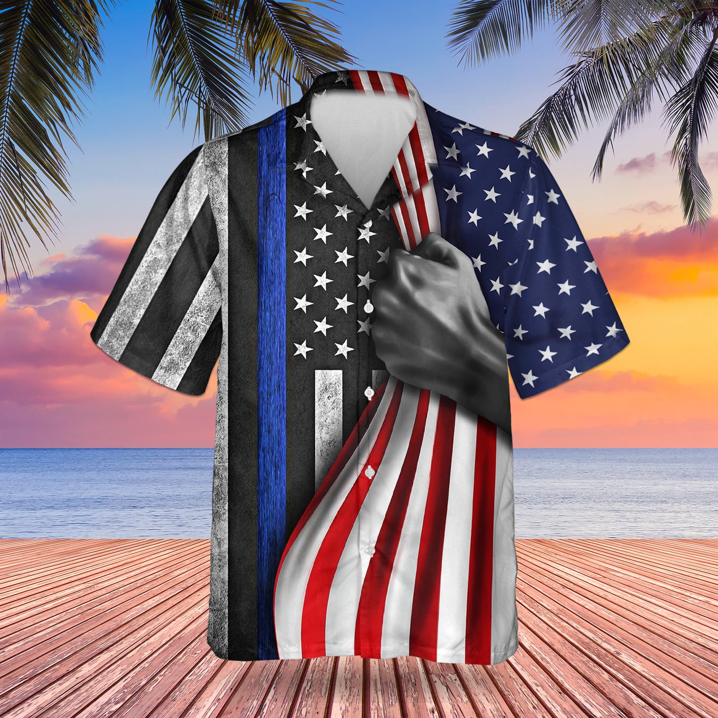 Thin Blue Line Flag Inside American Flag Best Gifts for Police Officers