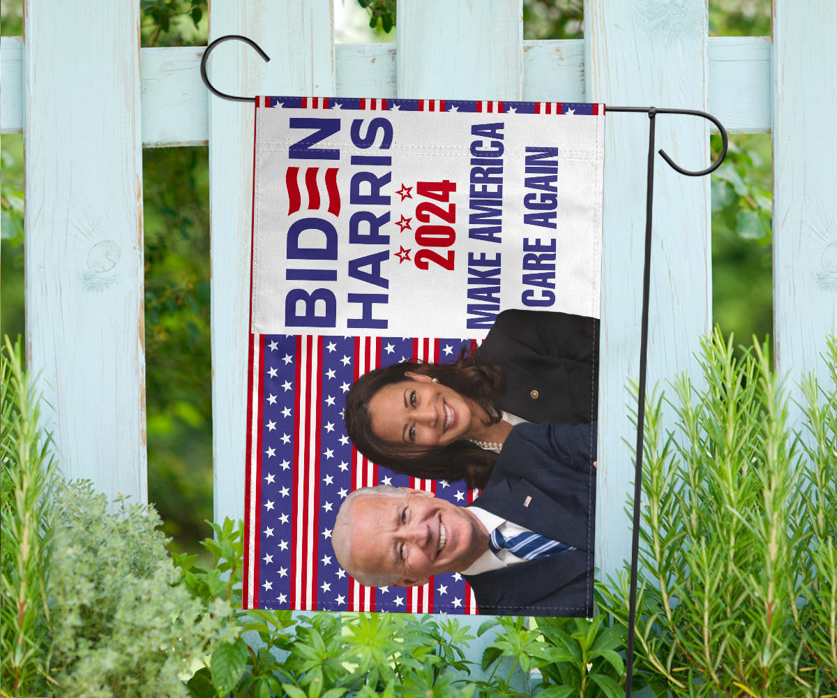 Biden Harris 2024 Make America Care Again Flag Biden Harris Campaign Merch President Election