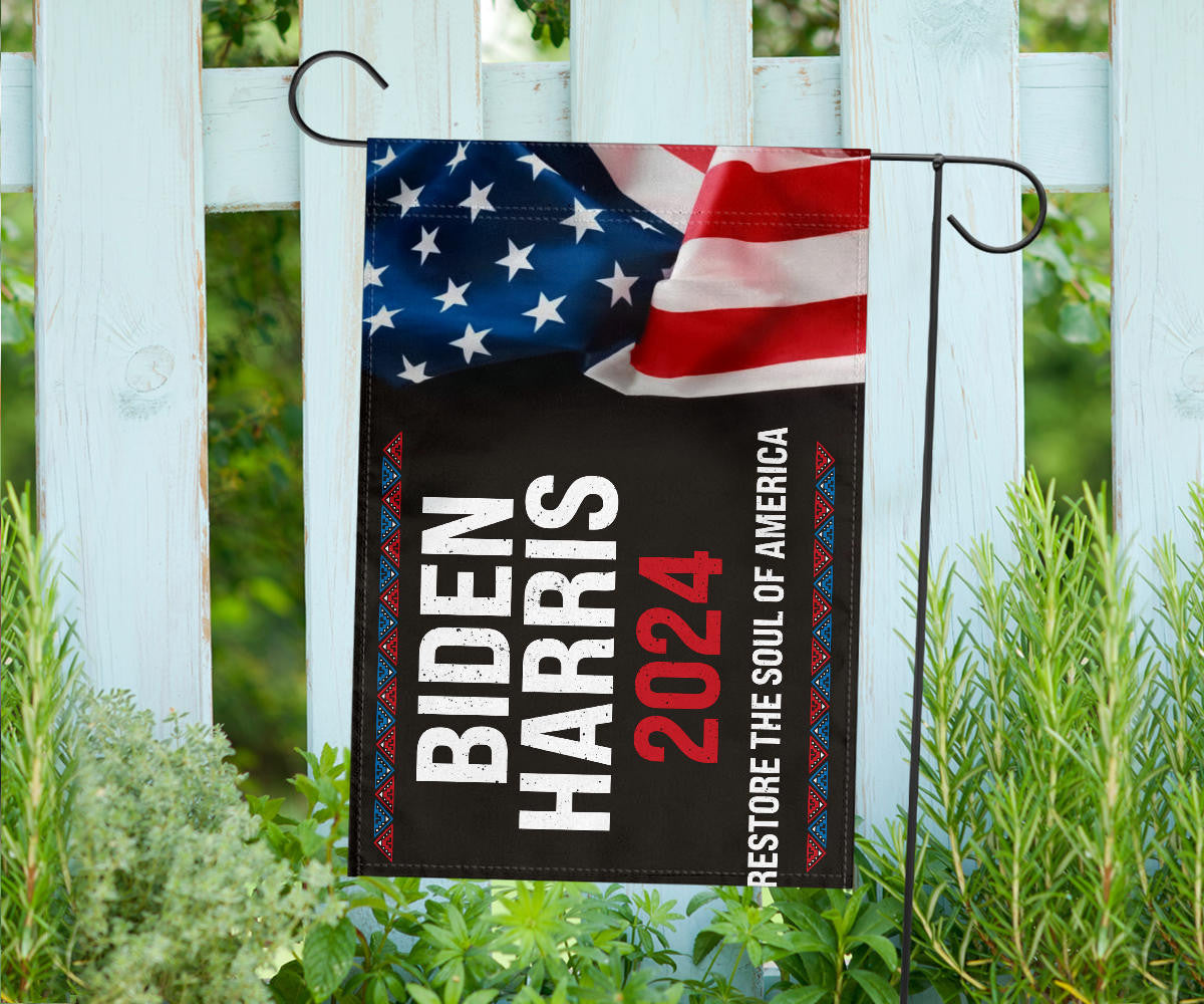 Biden Harris 2024 Flag Restore The Soul Of American Vote Biden For President 2024 Flag