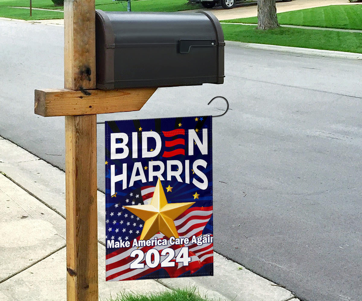 Biden Harris 2024 Flag Make America Care Again Joe Biden Presidential Election Flag