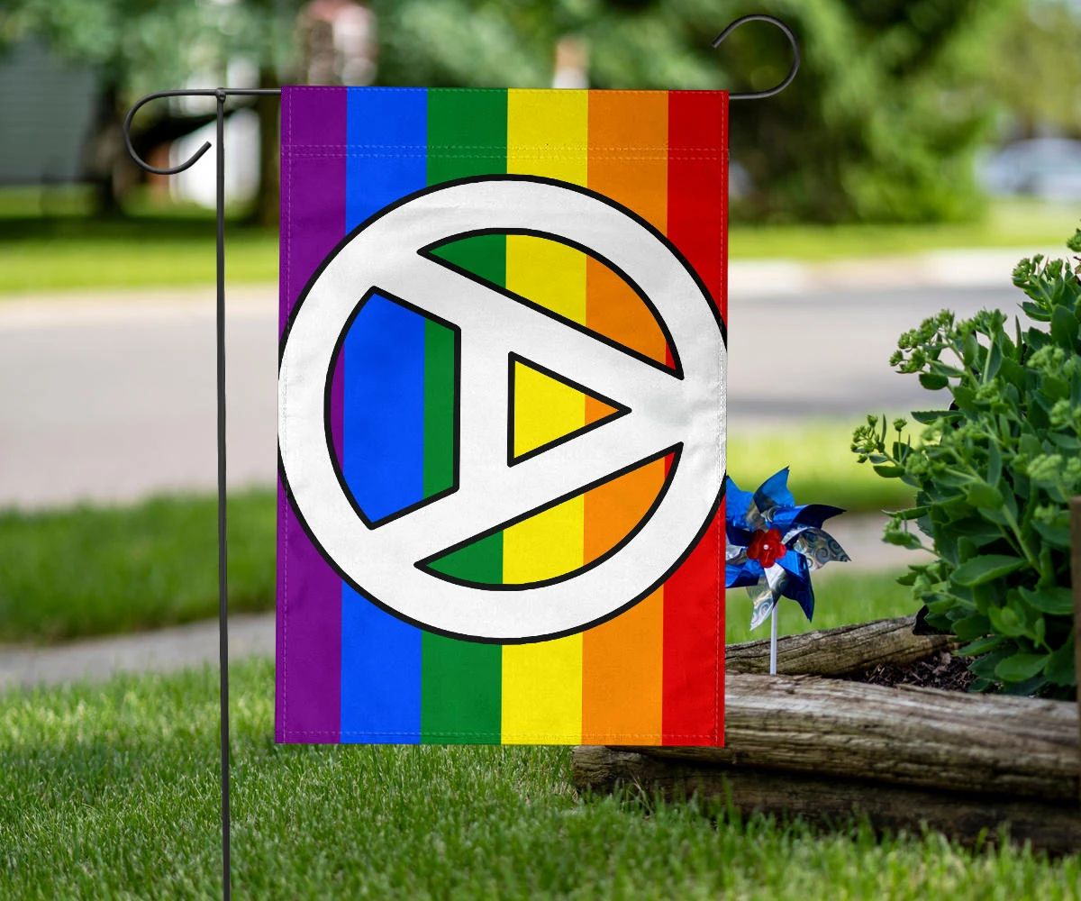 Anarchy Rainbow LGBT Pride Flag Antifa Anti Homophobe Support  LGBTQ Flag Decor