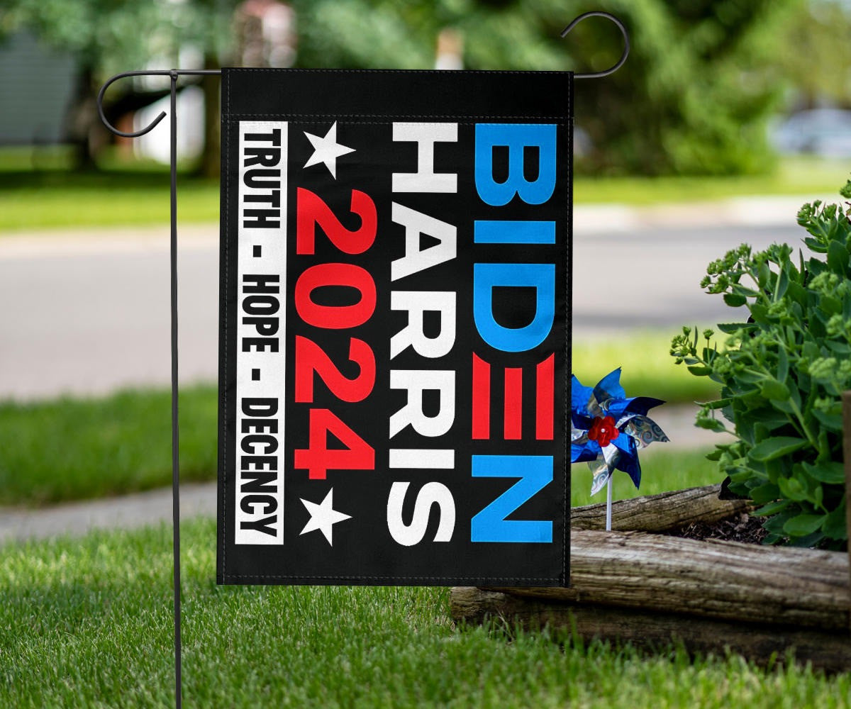 Biden Harris 2024 Truth Hope Decency Flag Vote For Biden Harris Merch 2024 Election