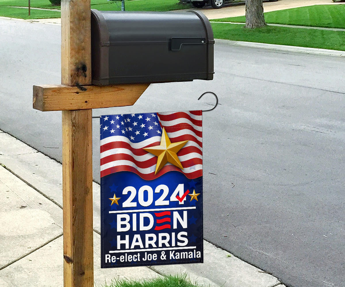 Biden Harris 2024 Flag Re-Elect Joe And Kamala For U.S President Campaign Voting Flag