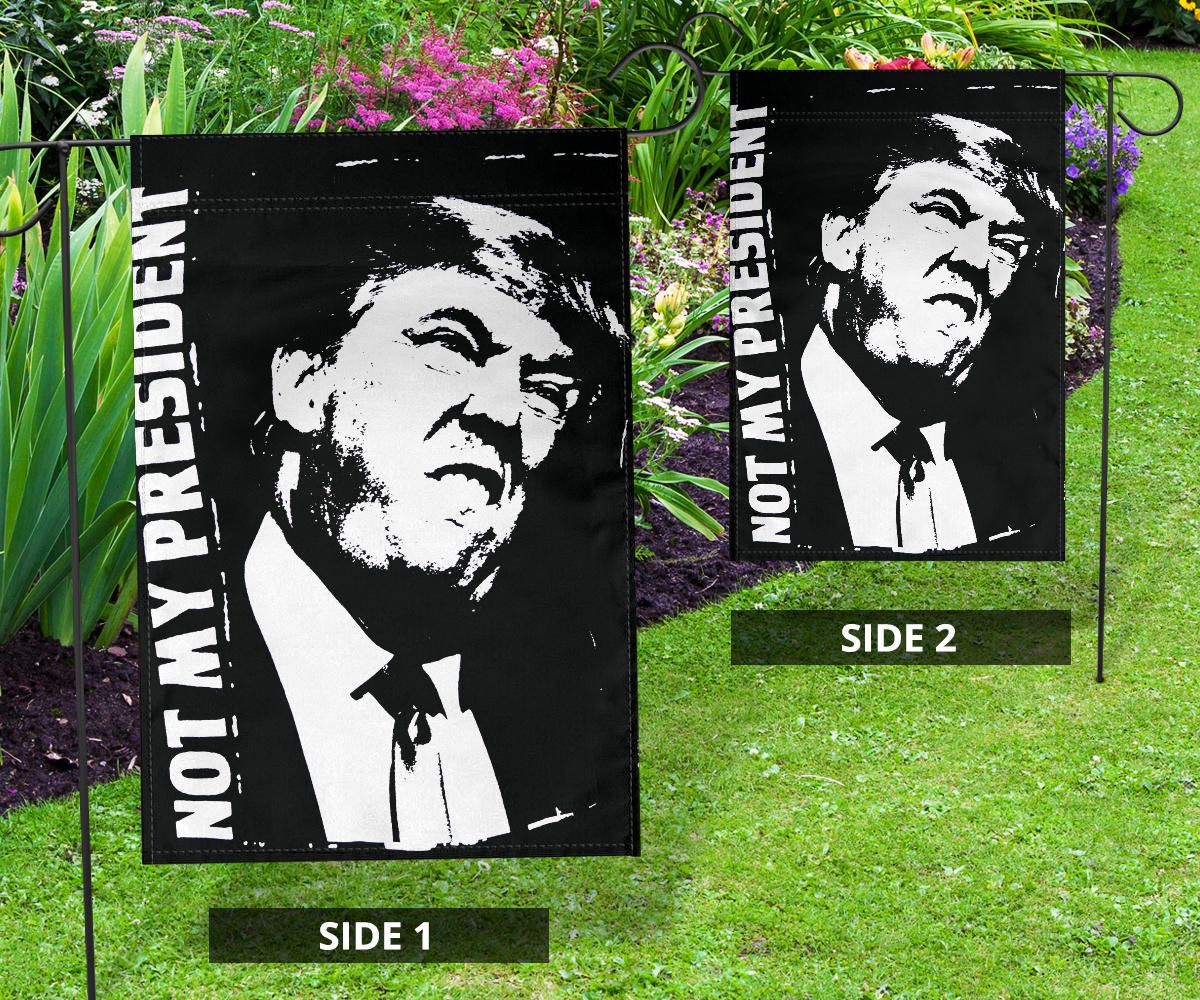 Trump Not My President Flag Anti Donald Trump Yard Flag Decor