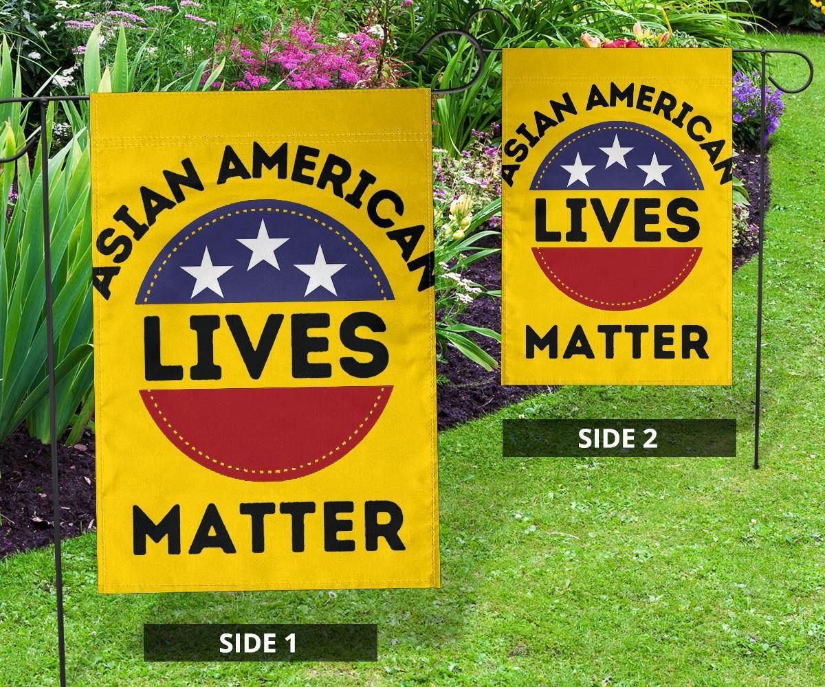 Asian American Lives Matter Flag Asian Lives Matter Stop AAPI Hate Hate Is A Virus Decor