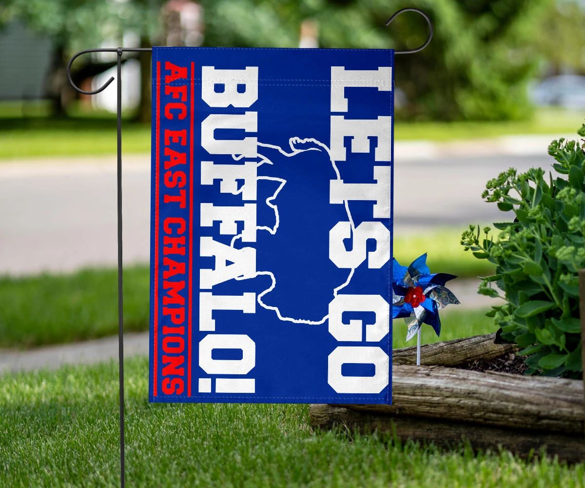 Buffalo Bills Flag Let's Go Buffalo Afc East Champion 2024 Buffalo Bills Outdoor Flag