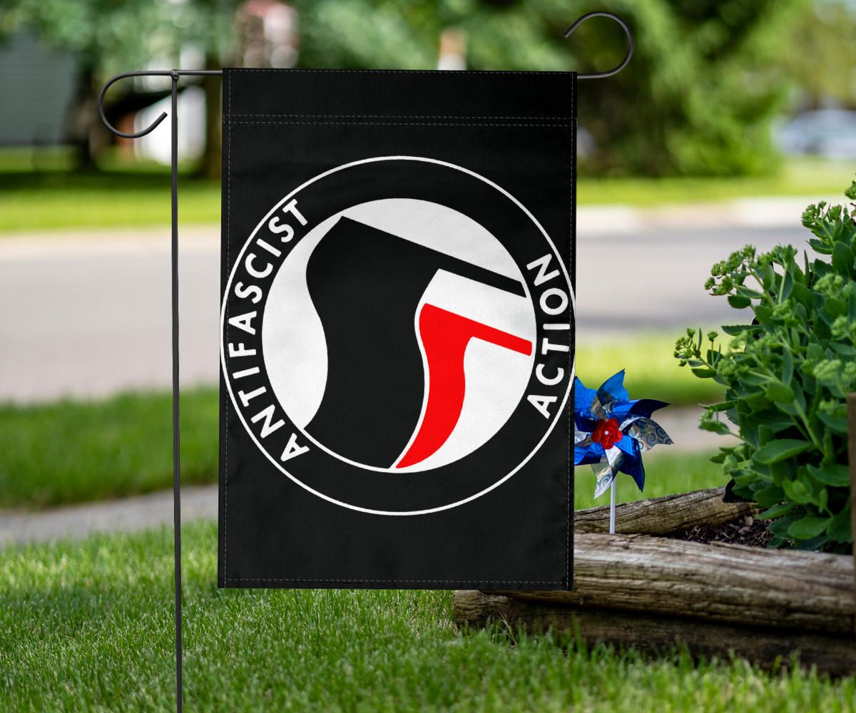 Anti Fascist Action Flag Banner Antifa Protest Anti Racism Flag For Yard Outside Decoration