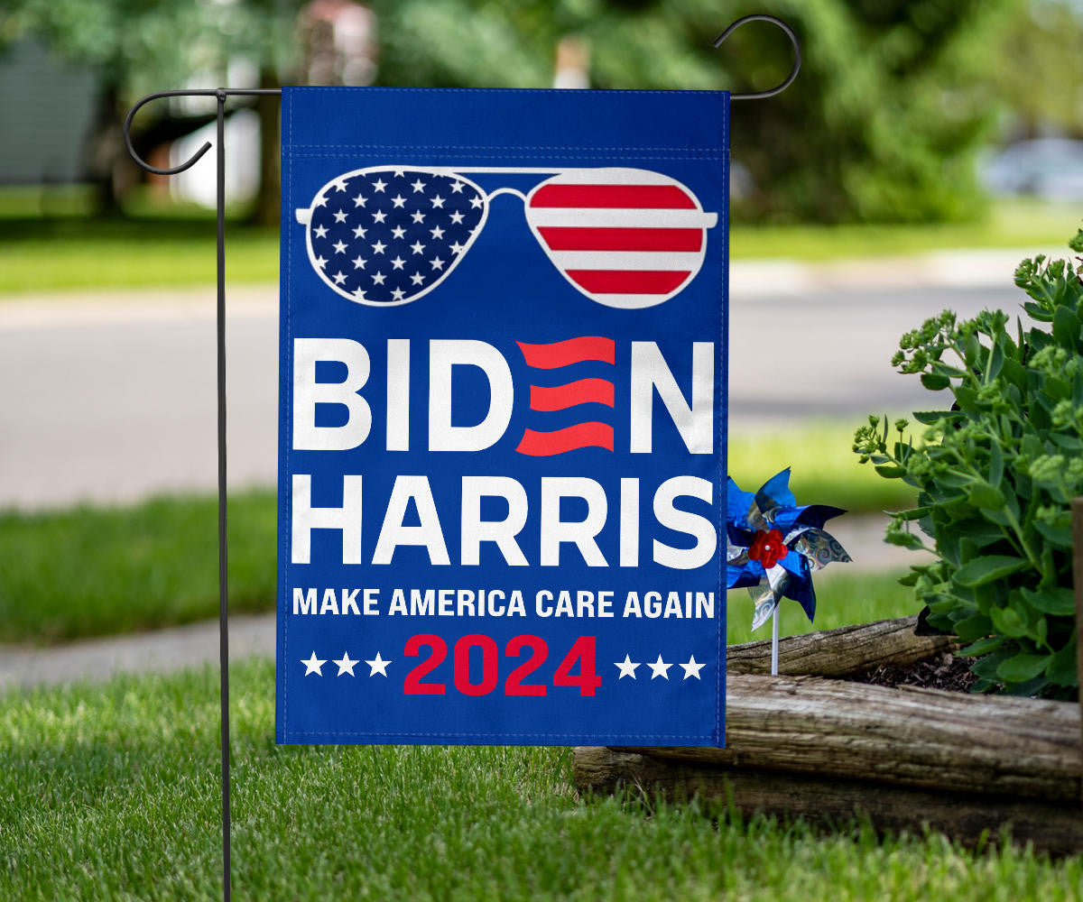 Biden Harris Make America Care Again 2024 Flag Re-Elect Joe Biden 2024 Merchandise