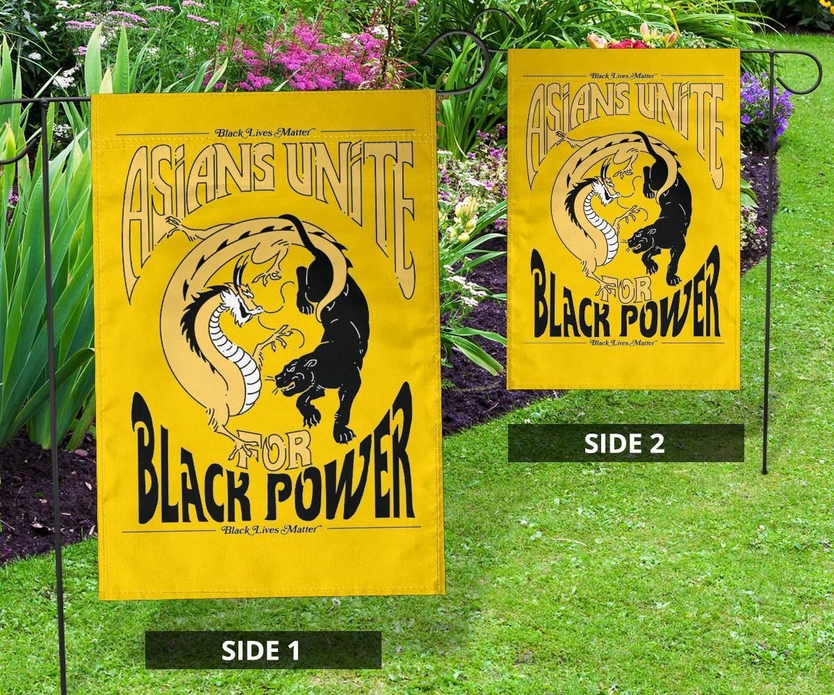 Asians Unite For Black Power Flag Asian Live Matter Hate Is A Virus Stop AAPI Hate Decor