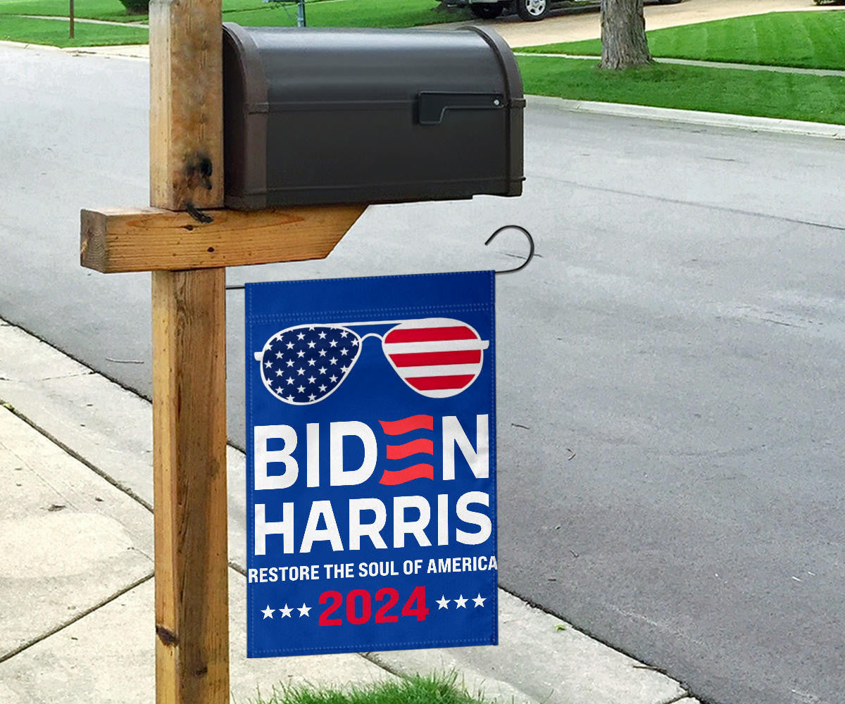 Biden Harris 2024 Restore the Soul of America Flag Vote For Joe Biden Presidential Election