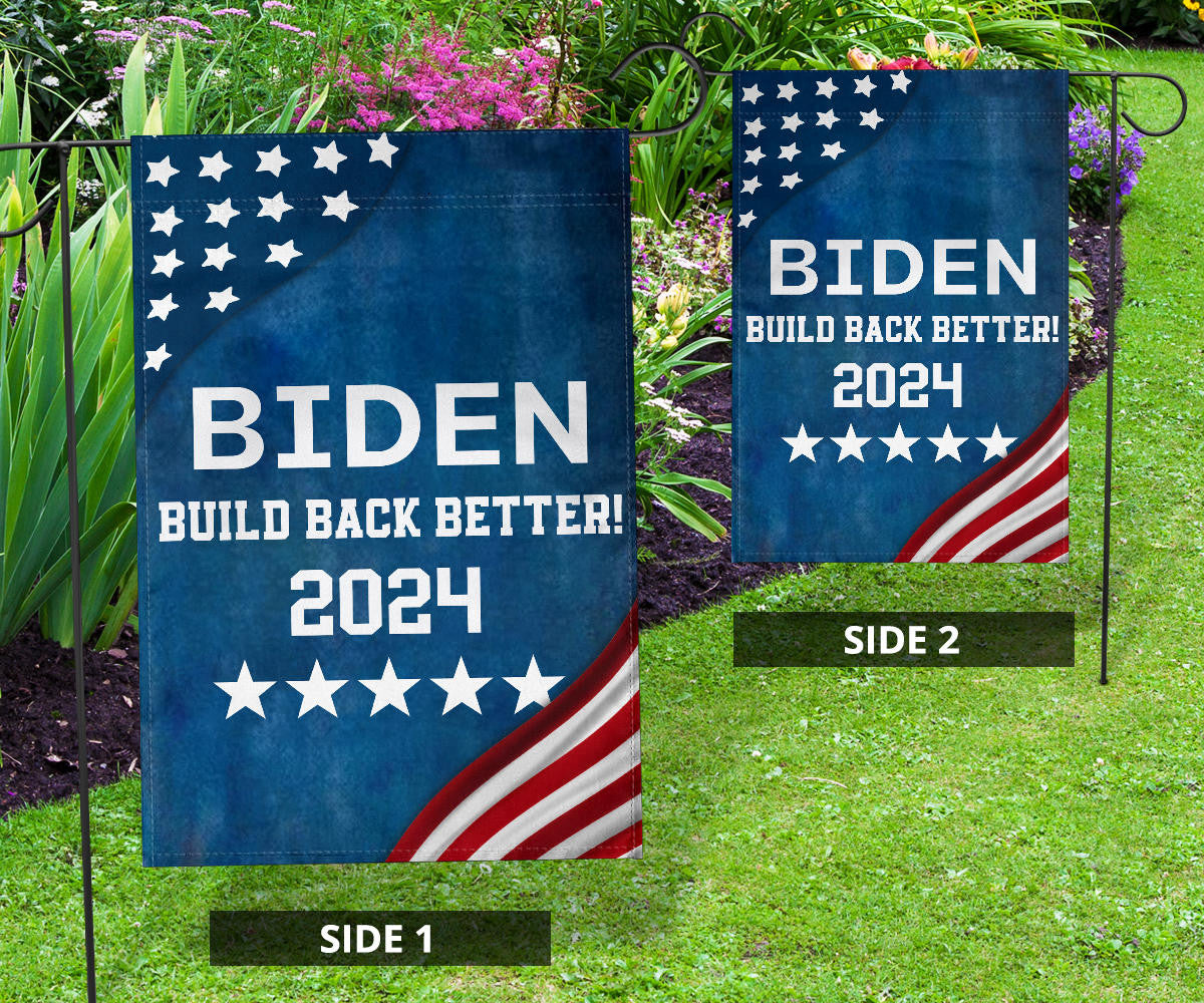 Biden 2024 Build Back Better Flag Voting Joe Biden 2024 Campaign Election Yard Flag