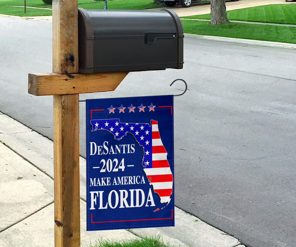 DeSantis 2024 Flag Make America Florida Ron Desantis Campaign Slogan Political Flags