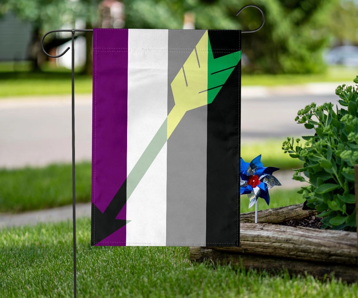 Aroace Flag Arrow Aromantic Asexual Pride Flag Outdoor Decoration LGBT Merch