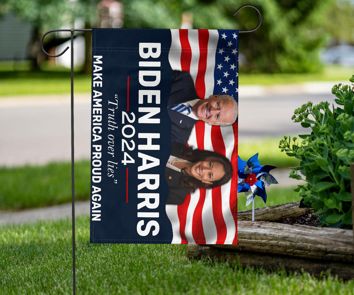 Biden Harris 2024 Flag Truth Over Lies Make America Proud Again Biden Harris Merchandise