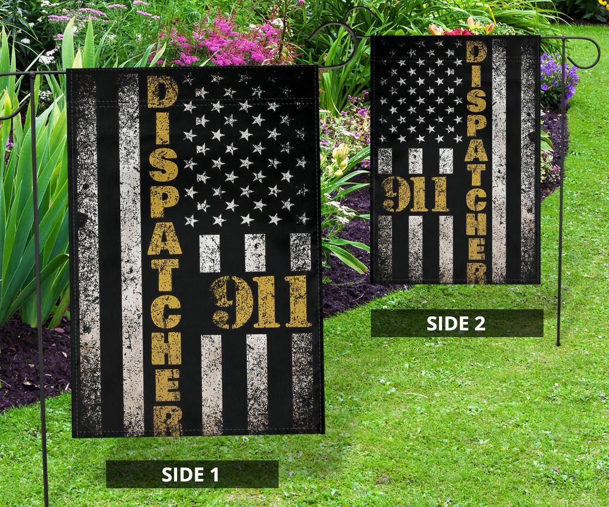 911 Dispatcher Yellow Line Flag Thin Gold Line Dispatcher Flag 911 Dispatcher Gift