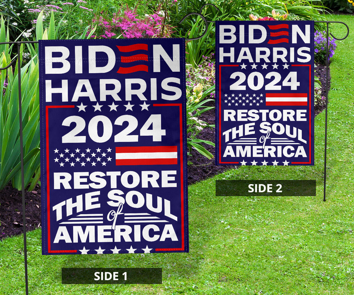 Biden Harris 2024 Restore The Soul Of America Flag Biden Harris 2024 Flag For Supporter