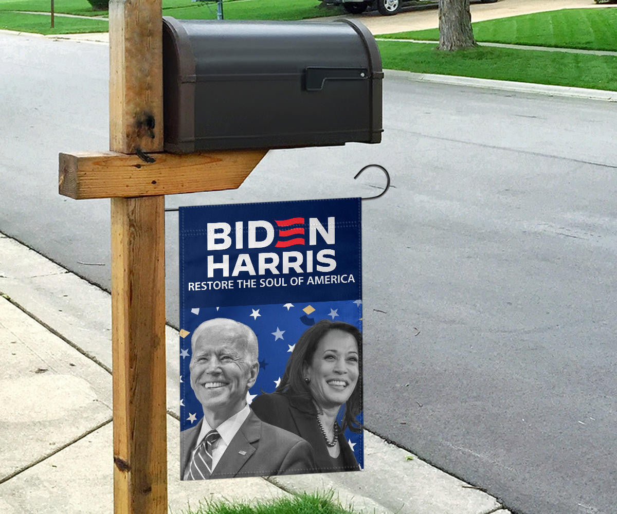 Biden Harris 2024 Restore The Soul Of America Flag Dark Brandon Merch Gifts For Biden Lovers