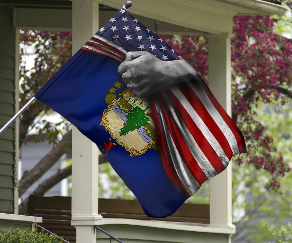 Vermont American Flag Outdoor Decor