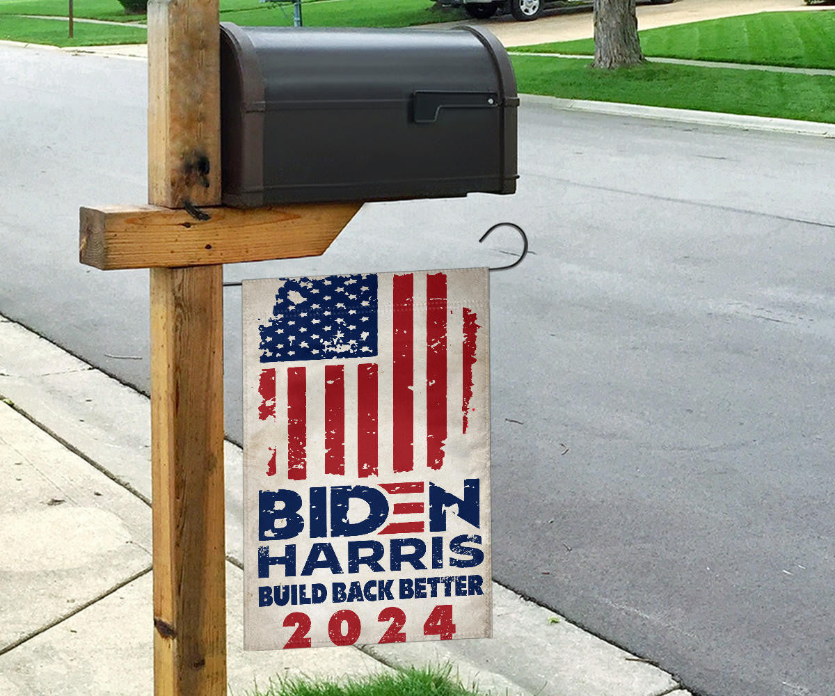 Biden Harris Build Back Better 2024 Flag Support Biden Harris 2024 Campaign Merch