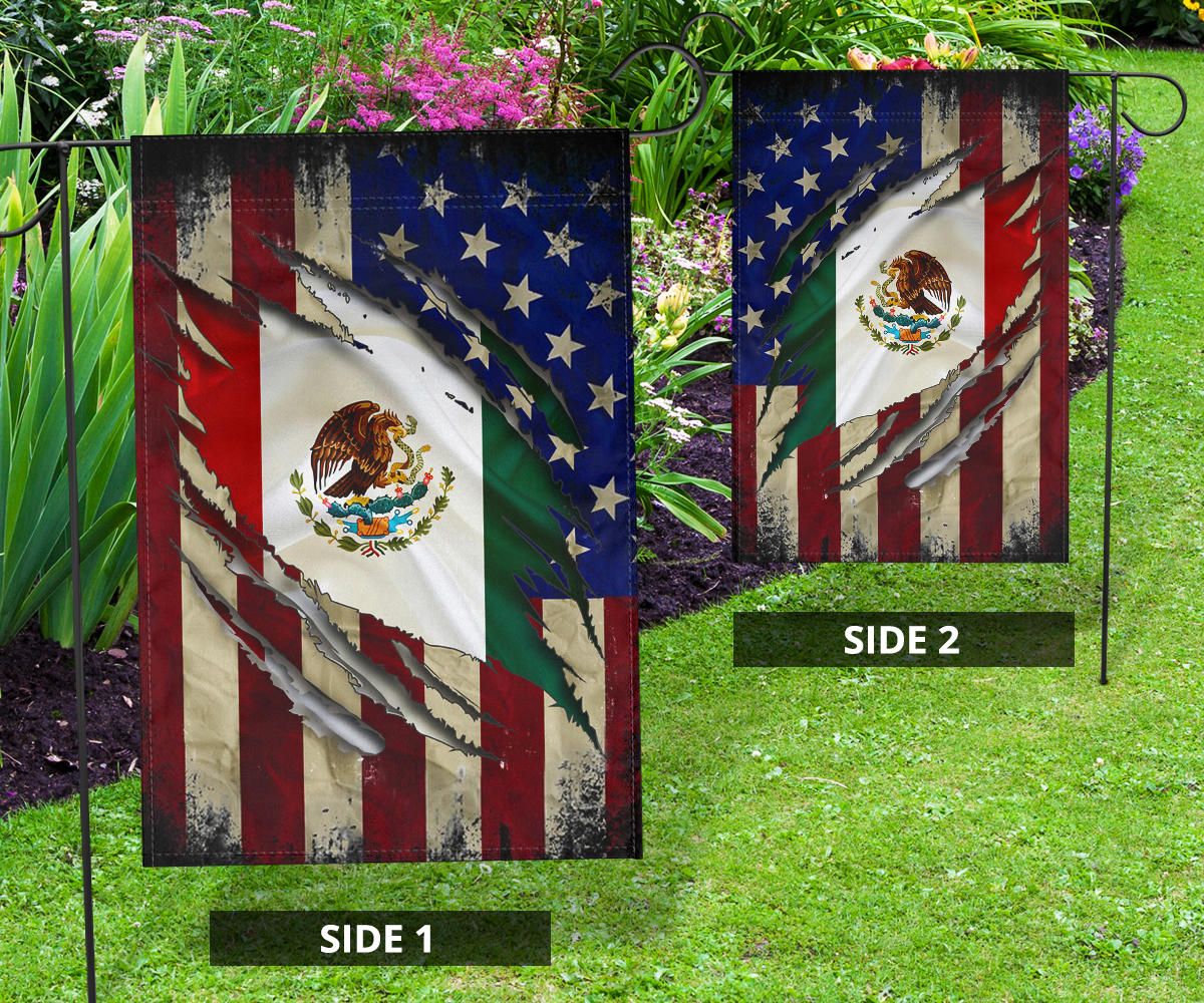 USA Mexico Combination Flag Mexican American Friendship Patriotic Flag