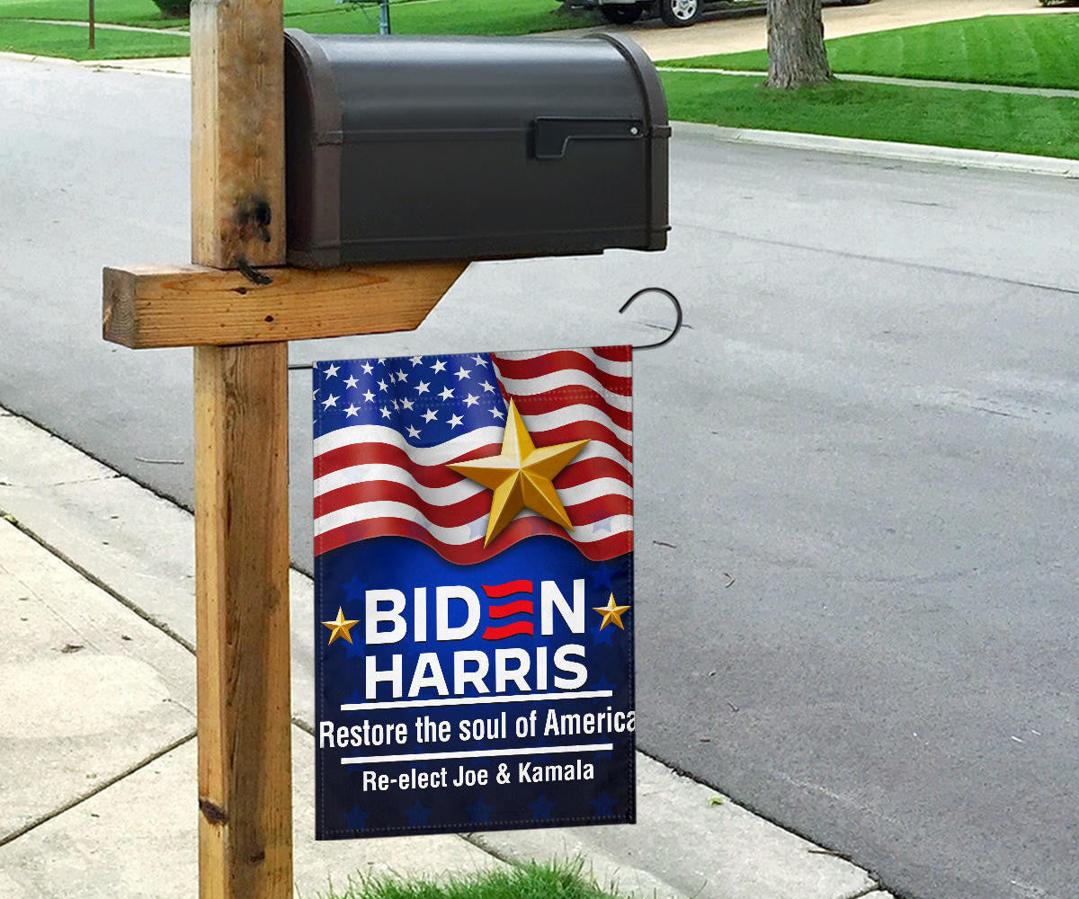 Biden Harris 2024 Flag Restore The Soul Of America Re-Elect Joe Kamala For U.S President