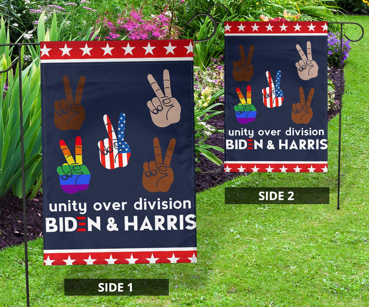 Unity Over Division Biden And Harris Flag For President 2024 Election Flag Unique Yard Ornaments