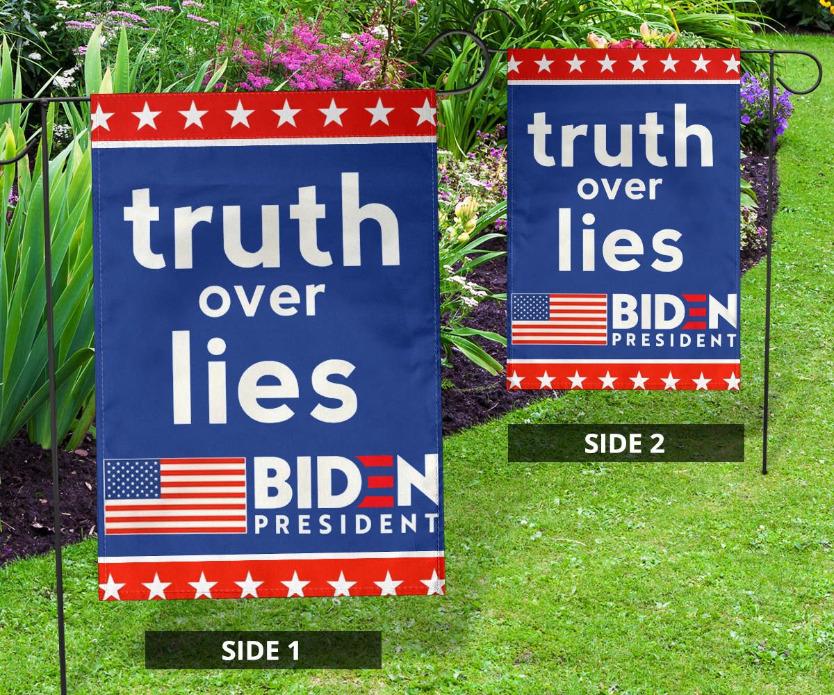 Truth Over Lies Biden President American Flag Biden Harris 2024 Political Campaign Merchandise