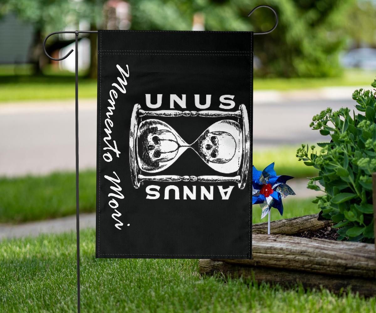 Unus Annus Flag Memento Mori Halloween Flag Outdoor Ornament For Halloween Party