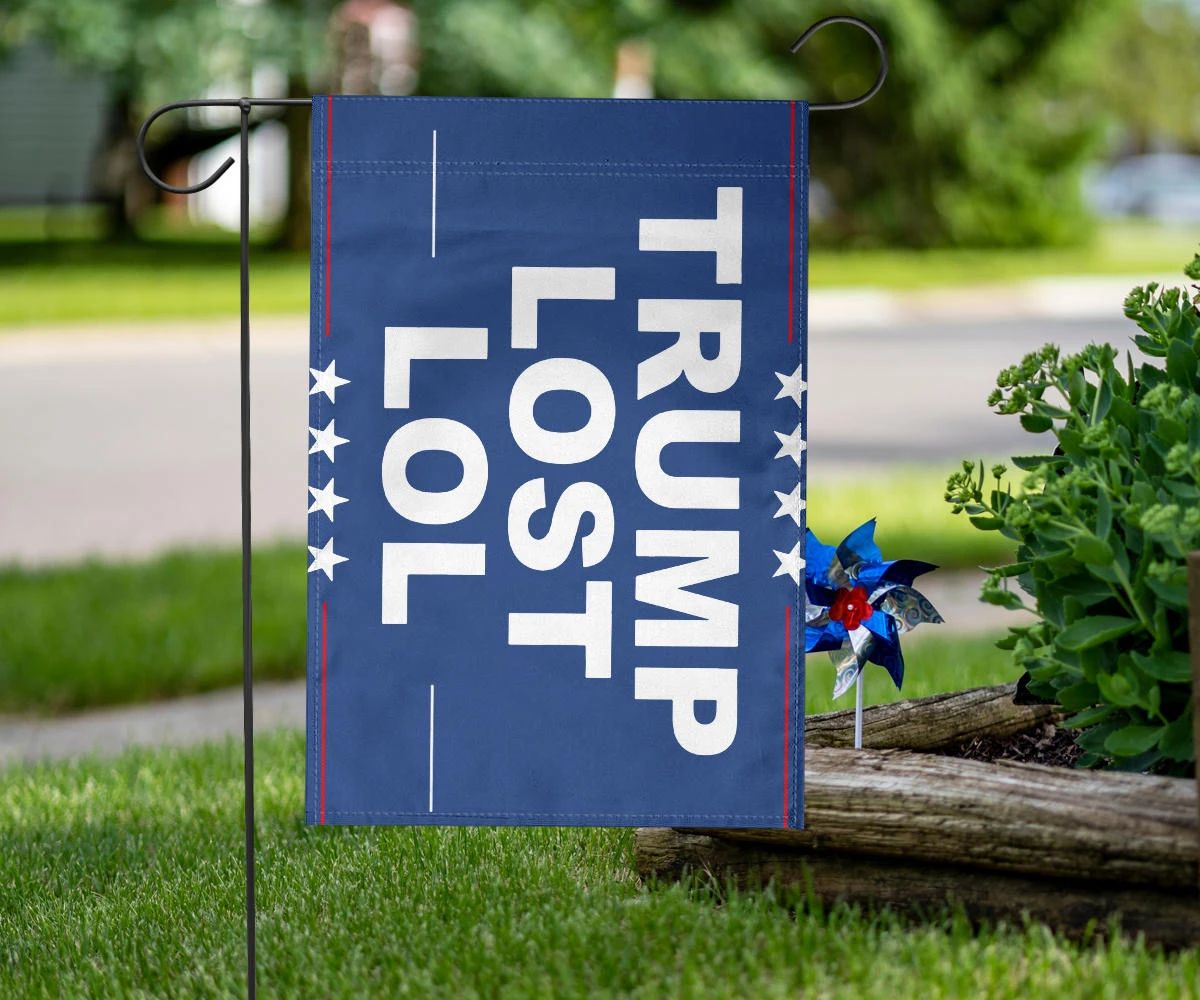 Trump Lost Lol Flag Trump Loser Biden Won Elections Flag Merch Outdoor Decorative