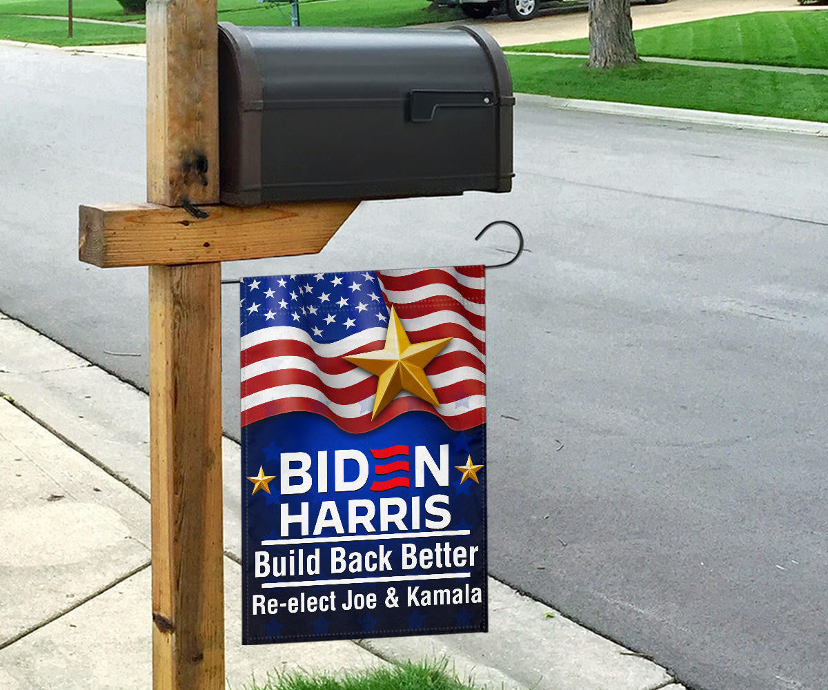 Biden Harris 2024 Flag Build Back Better Re-Elect Joe And Kamala Presidential Campaign