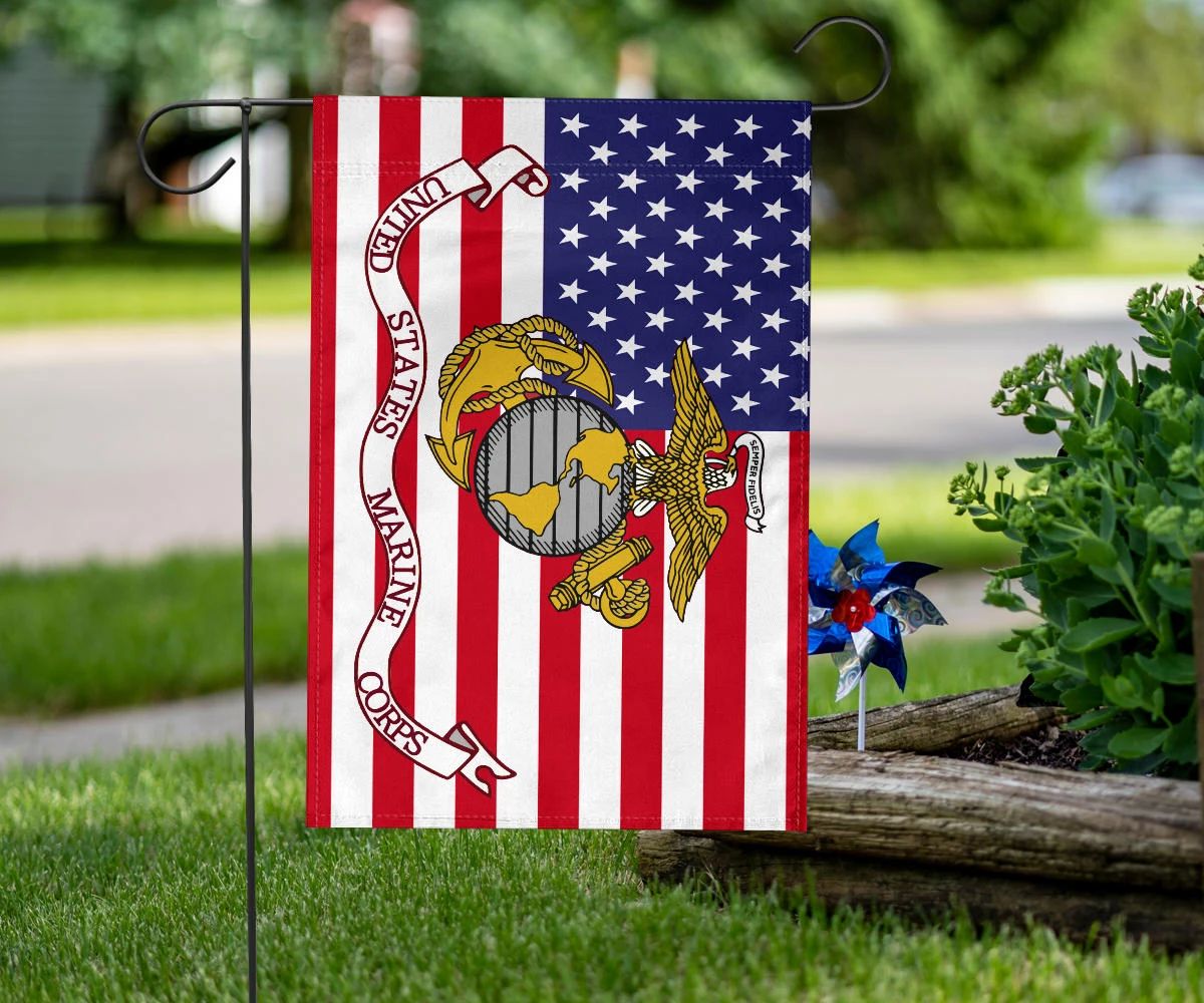 USMC Flag US Marine Corps American Flag Patriotic Marine Decor Indoor Outdoor