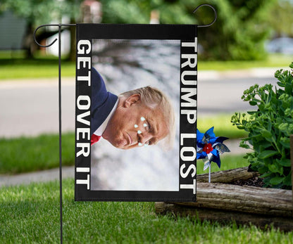 Trump Lost Flag Trump Get Over It Funny Anti Trump Art Meme Flag For Yard Decoration