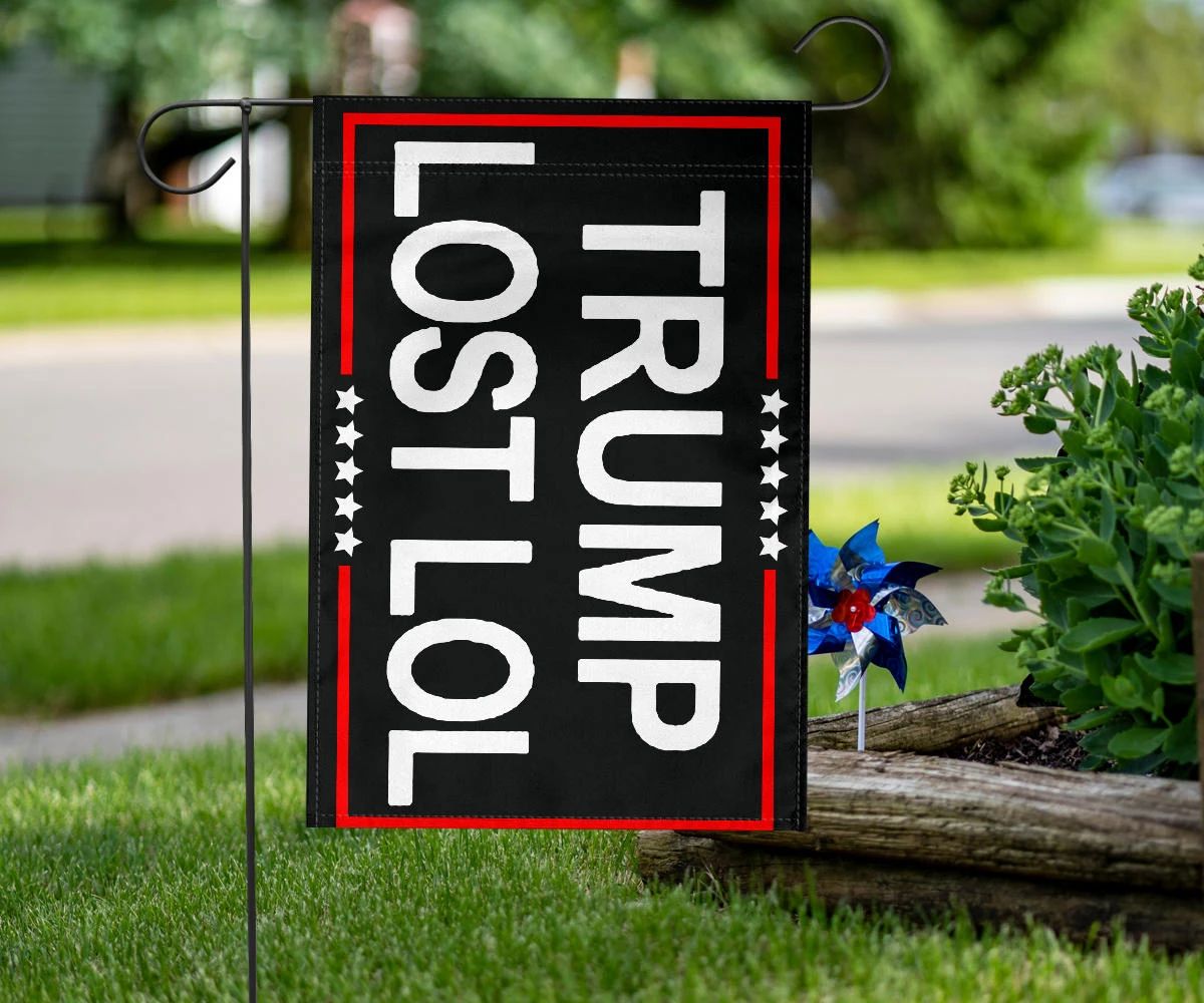 Trump Lost Flag Lol Funny Anti Trump Flag Merchandise Indoor Outdoor Decor