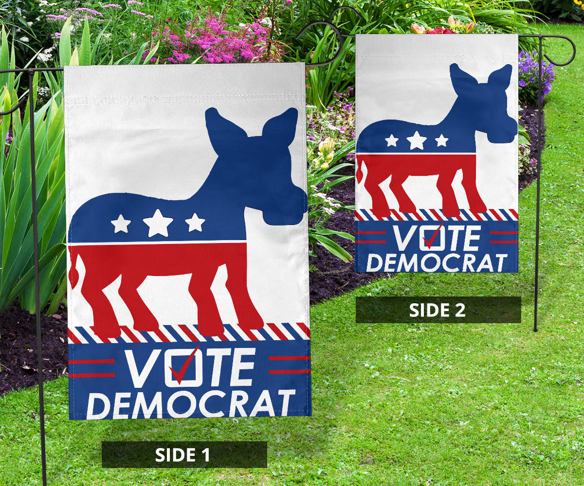 Vote Democrat Flag Presidential Election Political Vote Blue For Democrats Banner