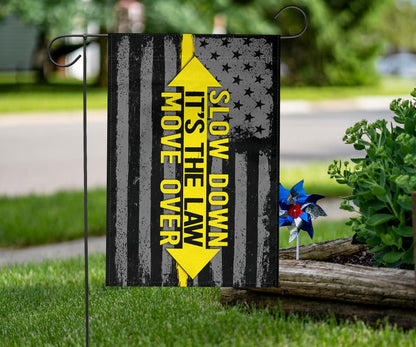 Thin Yellow Line Flag Move Over Slow Down It's The Law Move Over Flag Gift Dispatcher 911 Police