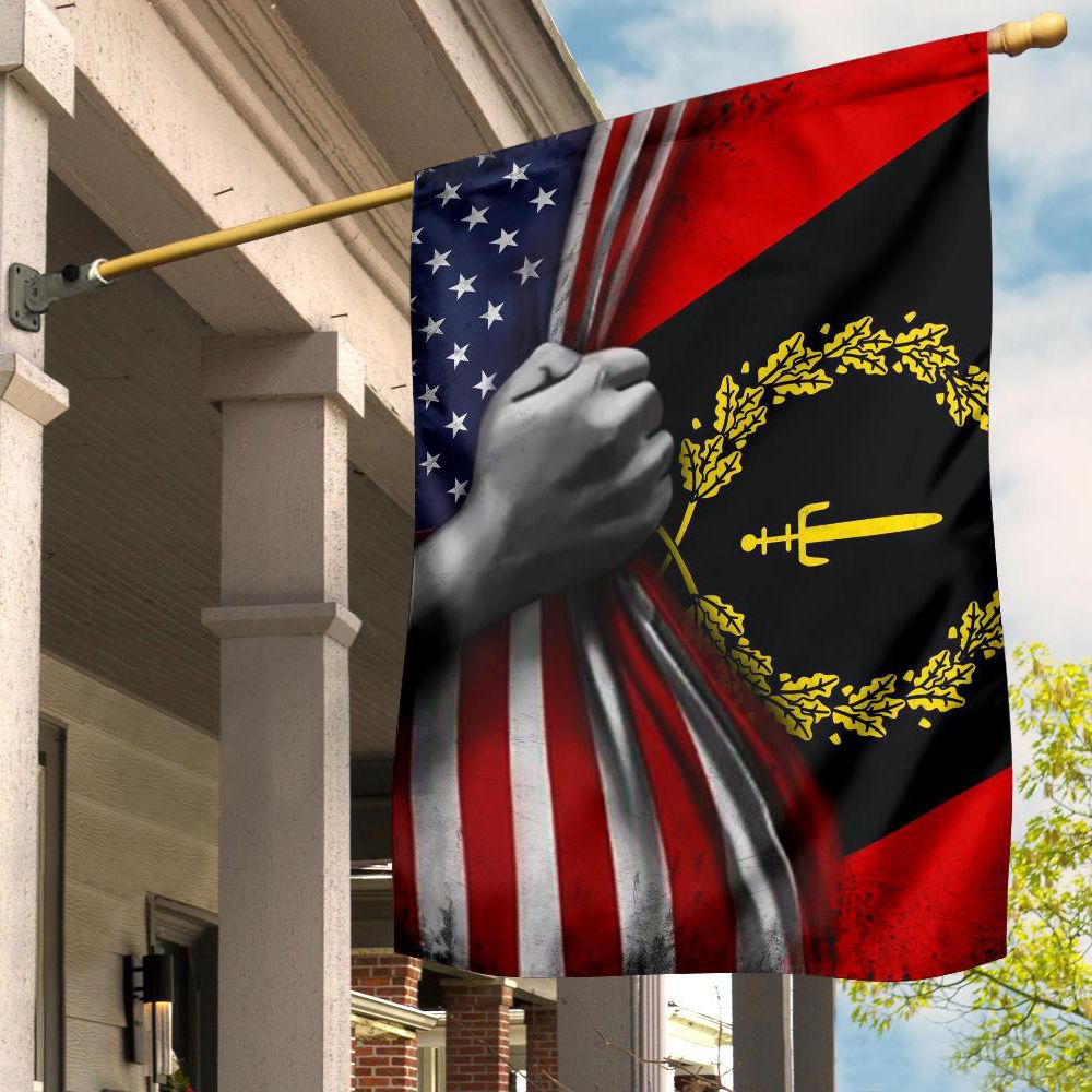 Black Heritage Flag And American Flag African Black American Heritage Flag 1976 For Sale