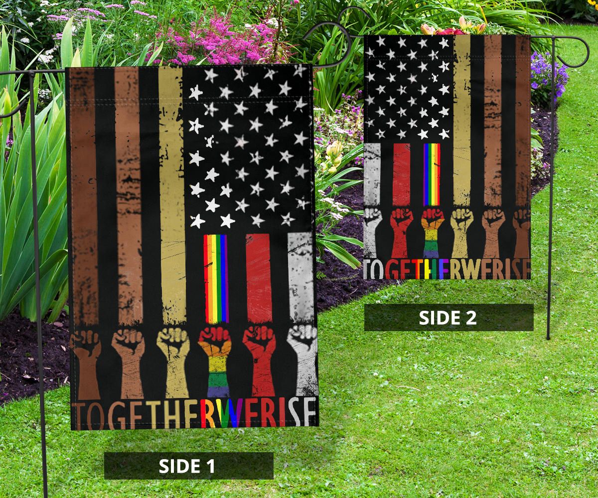 American Together We Rise Flag Juneteenth Be Kind Asl Flag Blm Patriotic Gifts