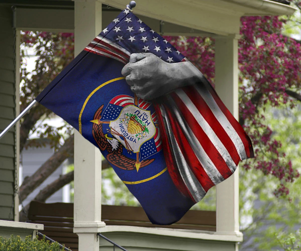 Utah American Flag Outdoor Decor