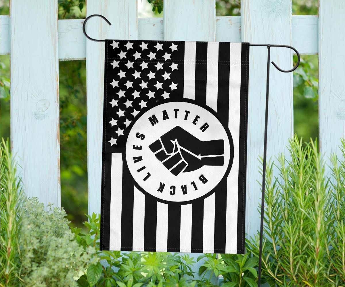 American Black Lives Matter Flag Blm Fist Flag Protest