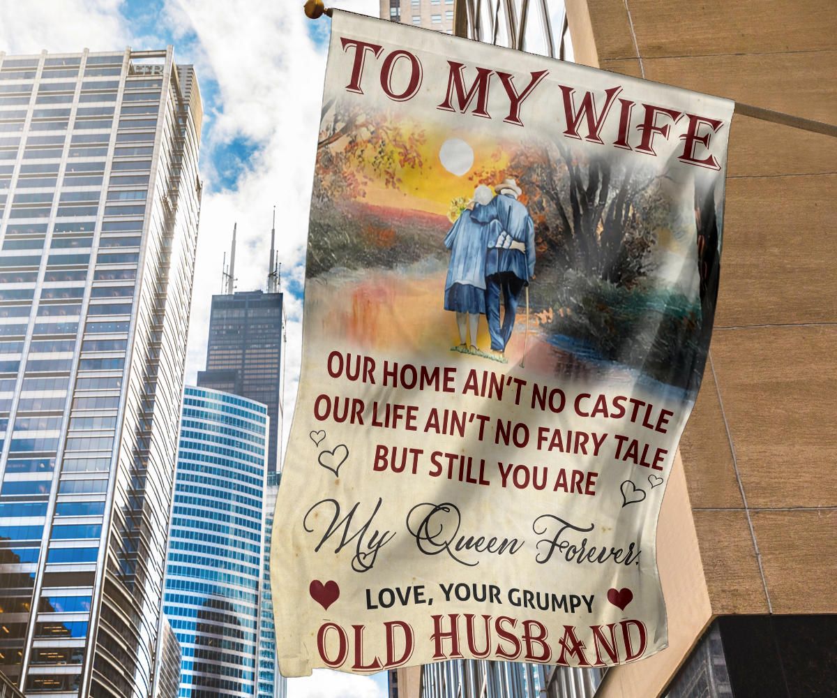 To My Wife Love Your Husband Flag Best Romantic Gift For Wife Online