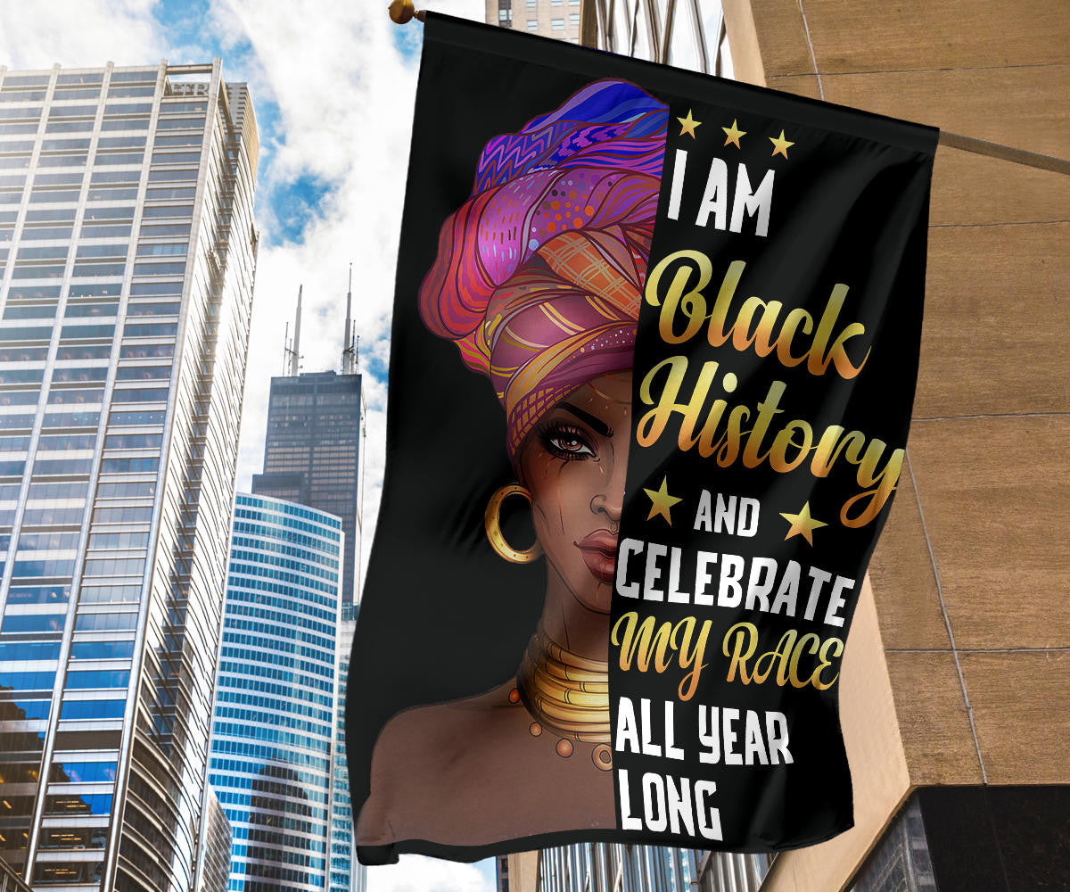 Black History Month Flag I Am Black History Women African American History Month Pride